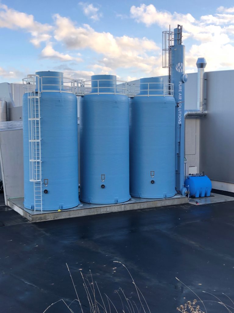 Solvent treatment air emission