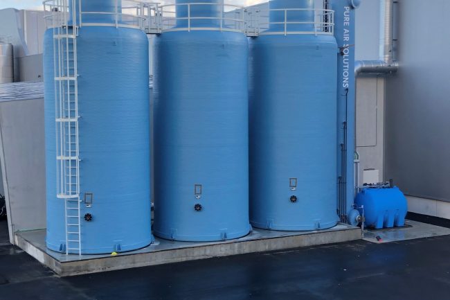 Solvent treatment air emission